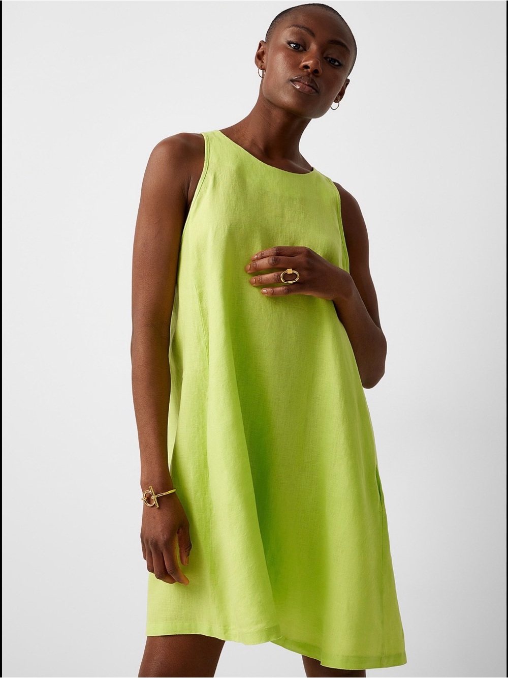a new day Neon Lime Sleeveless Shift Dress